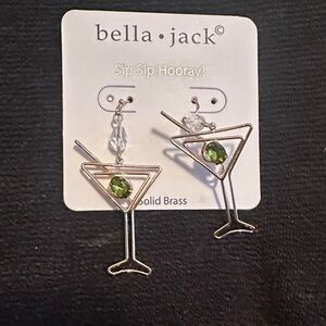 Bella Jack martini glass earrings.